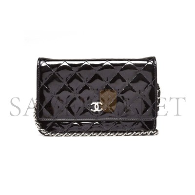 CHANEL MATELASSÉ PATENT LEATHER CHAIN WOC WALLET AP0250 (19*13*3cm)